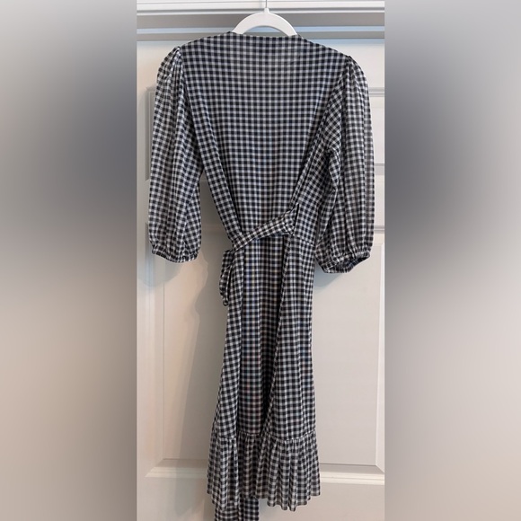 Ganni Gingham Wrap Mini Dress - Picture 7 of 8